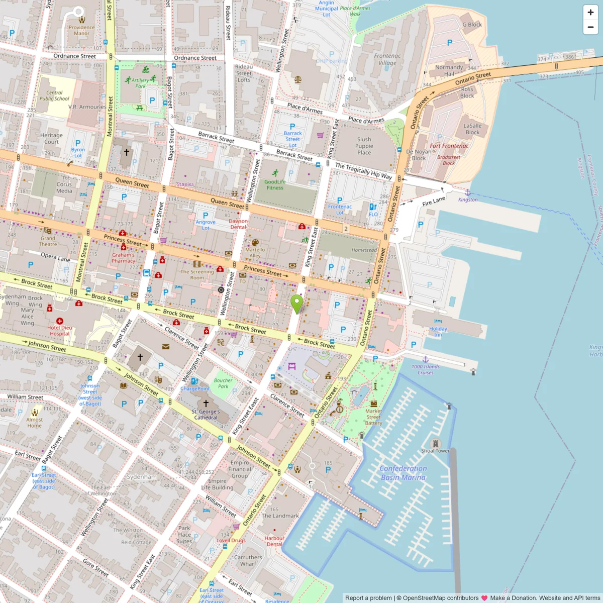 Map showing Peter's Place location